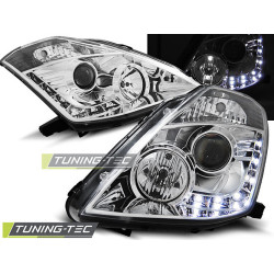 TUNING-TEC headlights (DRL) for NISSAN 350Z 03-05 (D2S/H1, without approval), chrome