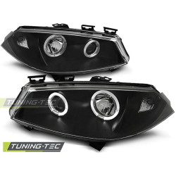 TUNING-TEC headlights (Angel Eyes) for RENAULT MEGANE II 11.02-12.05 (H1), black