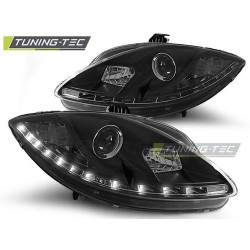 TUNING-TEC headlights (DRL) for SEAT LEON ALTEA TOLEDO 06.05-09 (H1), black