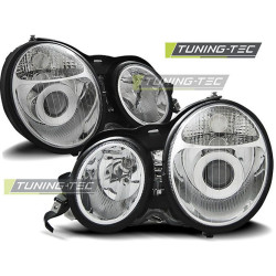 HEADLIGHTS CHROME for MERCEDES W210 E-KLASA 95-05.99