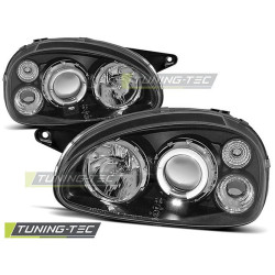 HEADLIGHTS OPEL CORSA B 02.93-10.00 ANGEL EYES BLACK
