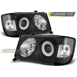 HEADLIGHTS BLACK fits MERCEDES W124 01.85-04.93