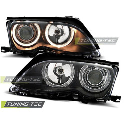 TUNING-TEC headlights (Angel Eyes) for BMW E46 09.01-03.05 S/T (LIMOUSINE, TOURING, H7), black