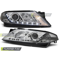 TUNING-TEC headlights (DRL) for RENAULT LAGUNA 2 01-03.05 (H7/H1), chrome