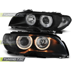 HEADLIGHTS ANGEL EYES BLACK fits BMW E46 04.03-06 COUPE CABRIO