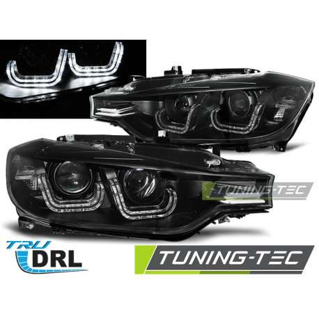 Lighting TUNING-TEC LED headlights (U-LED) for BMW F30/F31 10.11 - 05.15 (H7), black | races-shop.com