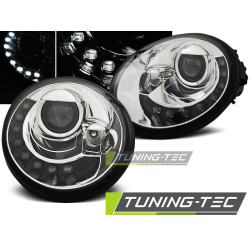 TUNING-TEC headlights (DRL) for VW NEW BEETLE 10.98-05.05 (H7), chrome