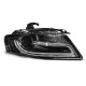Lighting XENON HEADLIGHTS TRUE DRL BLACK for AUDI A4 B8 04.08-11 | races-shop.com