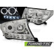 Lighting TUNING-TEC headlights (Angel Eyes) for TOYOTA LAND CRUISER FJ200 07-12 (H1, without approval), chrome | races-shop.com