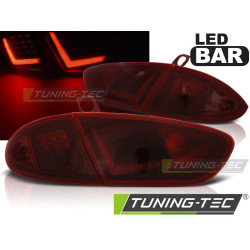 TUNING-TEC LED tail lights (LED Bar) for SEAT LEON 03.09-12, red-smoke