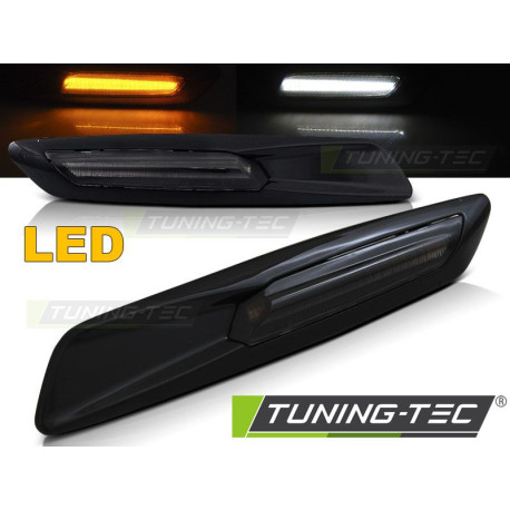 Lighting TUNING-TEC side indicators (F10 Style) for BMW E60/ E90/ E92/ E82, glossy black, smoke | races-shop.com