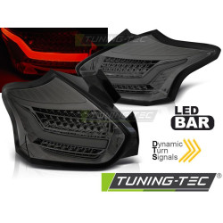 TUNING-TEC LED tail lights (SEQ) for FORD FOCUS 3 15-18 HATCHBACK, smoke, V1