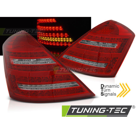 Lighting TUNING-TEC LED tail lights (SEQ) for MERCEDES W221 S-KLASA 05-09, red-white | races-shop.com