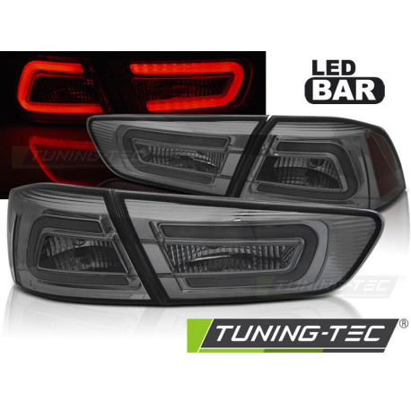 Lighting TUNING-TEC LED tail lights (LED Bar) for MITSUBISHI LANCER 8 SEDAN 08-11 (LIMOUSINE), smoke | races-shop.com