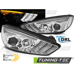 TUNING-TEC headlights (DRL, SEQ) for FORD FOCUS MK3 15-18 INDICAOR (H7/H1), chrome
