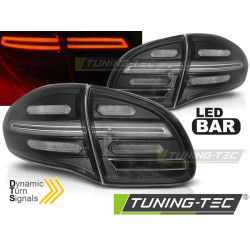 TUNING-TEC LED tail lights (LED Bar, SEQ) for PORSCHE CAYENNE 10-15, black