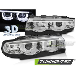 HEADLIGHTS ANGEL EYES LED 3D CHROME fits BMW E38 94-01