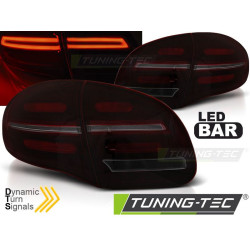 TUNING-TEC LED tail lights (LED Bar, SEQ) for PORSCHE CAYENNE 10-15, red-smoke