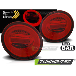 TUNING-TEC LED tail lights (LED Bar, SEQ) for WHIE VW NEW BEETLE 10.98-05 (HATCHBACK, CABRIO), red