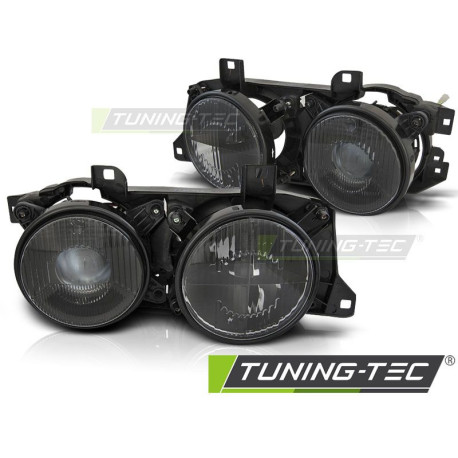 Lighting TUNING-TEC headlights for BMW E32/E34 (H1), black | races-shop.com
