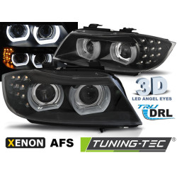 XENON HEADLIGHTS LED DRL BLACK AFS fits BMW E90/E91 09-11
