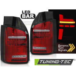 TUNING-TEC LED tail lights (LED Bar, SEQ) for VW T6.1 20 (for OEM bulb lights), red-white, V1