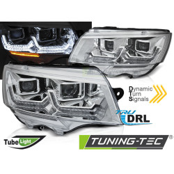 TUNING-TEC headlights (Tube Light, DRL, SEQ) for VW T6.1 20 (H7), chrome