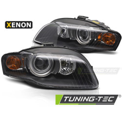 XENON HEADLIGHTS BLACK fits AUDI A4 B7 11.04-03.08