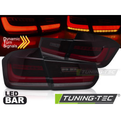 TUNING-TEC LED tail lights (LED Bar, SEQ) for BMW F30 11-18, red-smoke
