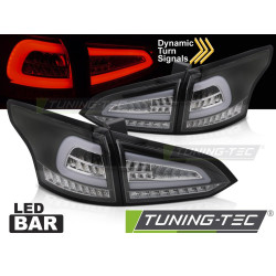 TUNING-TEC LED tail lights (SEQ) for FORD FOCUS MK 3 SW 11-18, black