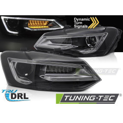 HEADLIGHTS BLACK LED fits VW POLO V 9-17
