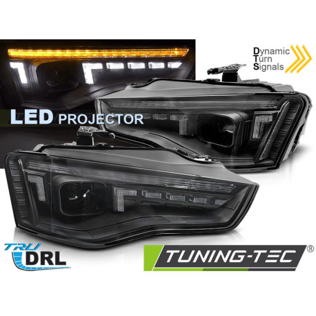 Lighting TUNING-TEC LED headlights (SEQ) for AUDI A5 11-16, black, V2 | races-shop.com