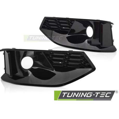 Body kit and visual accessories TUNING-TEC fog light covers for AUDI A4 B9 20-24, glossy black | races-shop.com