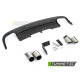 Body kit and visual accessories TUNING-TEC rear diffuser (Sport S Style) for AUDI A4 B8 08-11 (exhaust 1+1), silver chrome | races-shop.com