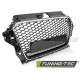 Body kit and visual accessories TUNING-TEC grille (Sport Style) for AUDI A3 8V 12-16 (for parking sensors), glossy black chrome | races-shop.com