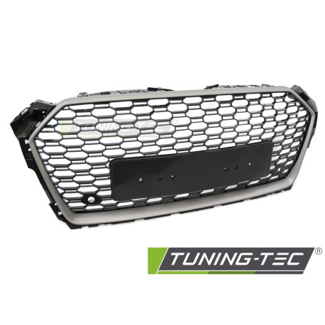 Body kit and visual accessories TUNING-TEC grille (Sport) for AUDI A5 F5 16-18 (for parking sensors), silver chrome, black | races-shop.com