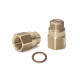 Oxygen sensors and adapters Lambda (o2) Probe spacer adapter (emulator) straight, galvanised steel, 2 mm bore | races-shop.com