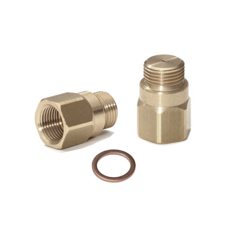 Oxygen sensors and adapters Lambda (o2) Probe spacer adapter (emulator) straight, galvanised steel, 2 mm bore | races-shop.com