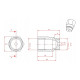 Oxygen sensors and adapters Lambda (o2) Probe spacer adapter (emulator) straight, galvanised steel, 2 mm bore | races-shop.com