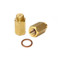 Lambda (o2) Probe spacer adapter (emulator) straight, brass, 2 mm bore