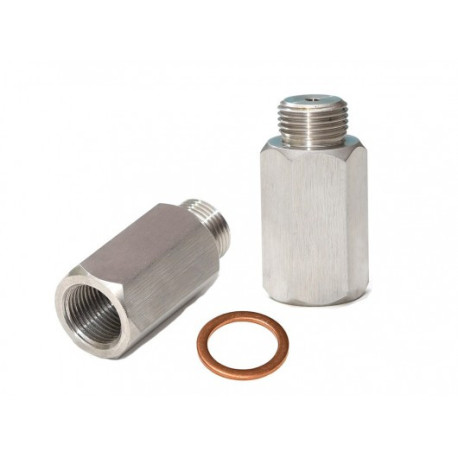 Oxygen sensors and adapters Lambda (o2) Probe spacer adapter (emulator) straight, stainless steel, 3 mm bore | races-shop.com