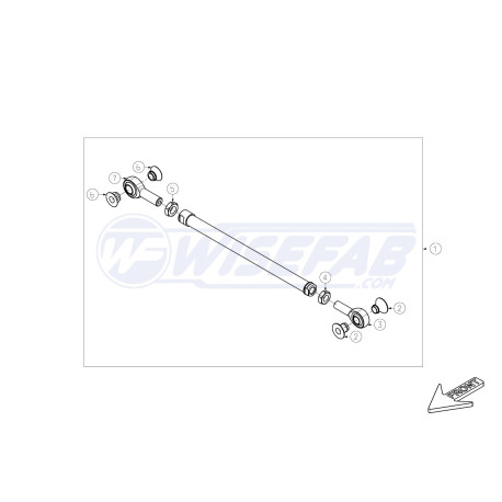 Control arms and ball joints WISEFAB Rear Suspension Arm 2 | races-shop.com