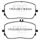 EBC brakes Front Pads EBC Yellowstuff Street + Track DP42396R | races-shop.com