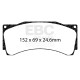 EBC brakes Front/Rear Pads EBC Racing SR11 Sintered DP8080.24SR11 | races-shop.com