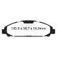 EBC brakes Front Pads EBC Racing RP-1 DP83039RP1 | races-shop.com