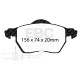 EBC brakes Front kit EBC PD02KF548 - Discs Premium OE + brake pads Redstuff Ceramic | races-shop.com