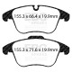 EBC brakes Front kit EBC PD02KF617 - Discs Premium OE + brake pads Redstuff Ceramic | races-shop.com