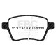 EBC brakes Rear kit EBC PD03KR922 - Discs Premium OE + brake pads Yellowstuff | races-shop.com