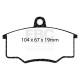 EBC brakes Front kit EBC PD06KF757 - Discs Ultimax Grooved + brake pads Greenstuff | races-shop.com
