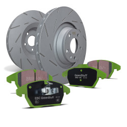 Rear kit EBC PD06KR401 - Discs Ultimax Grooved + brake pads Greenstuff